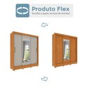 Ver imagem 5 de Guarda-roupa Casal Vitória 3 Portas 4 Gavetas com Espelho Flex Cinamomo/off White - Tcil Móveis