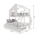 Ver imagem 3 de Treliche Casinha com Janela Casal/solteiro Madeira Maciça Branco Housin