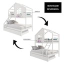 Ver imagem 5 de Treliche Casinha com Janela Casal/solteiro Madeira Maciça Branco Housin