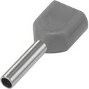 Ver imagem 1 de 1000 X Terminal Conector Tubular Ilhós Duplo 0,75mm Cinza