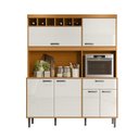 Ver imagem 5 de Kit Cozinha Dakota 1.6 Tauari/Off White c/ Pés Reguláveis - Lukaliam