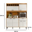 Ver imagem 4 de Kit Cozinha Dakota 1.6 Tauari/Off White c/ Pés Reguláveis - Lukaliam