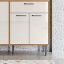 Ver mais imagens de Kit Cozinha Dakota 1.6 Tauari/Off White c/ Pés Reguláveis - Lukaliam