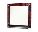 Ver imagem 1 de ESPELHO PARA BANHEIRO COM PRATELEIRA 40CM X 40CM MÁRMORE AVERMELHADO