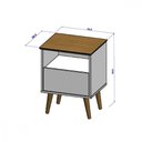Ver imagem 4 de Mesa de Cabeceira Cancun Cinamomo com Off White Bechara Cinamomo com Off White