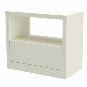 Mesa de Cabeceira Kiev com 1 Gaveta Cor Off White - 57710