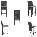 Ver imagem 5 de Mesa Bistrô e 2 Banquetas Roma Preta Corda Estofado 7 Trama Preto