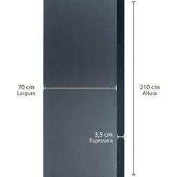 Folha de Porta Madeira Laqueada 210x70cm Lisa Casablanca - 4