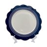 Aparelho de Jantar em Porcelana Branco com Detalhes Azul Escuro 24 Peças - 4
