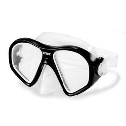 Máscara de Mergulho Policarbonato Reef Rider Preto Piscina Mar - Intex - 1