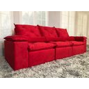 Ver imagem 5 de Sofá Retrátil e Reclinável 2,70m em Tecido Veludão C/pillow Nos Braços Athenas:vermelho
