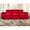 Ver imagem 6 de Sofá Retrátil e Reclinável 2,70m em Tecido Veludão C/pillow Nos Braços Athenas:vermelho