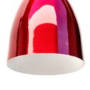 Ver imagem 3 de Kit 2 Pendente Soft Poptem Cone Aluminio Vermelho e Branco Luminária Lustre 18cm Sala