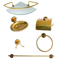 Ver imagem 1 de Kit Acessórios P/ Banheiro Aço Inox 6 Peças Dourado