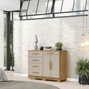 Ver imagem 4 de Cômoda Quarto 5 Gavetas 122cm e Sapateira 2 Portas Bella V01 - D'rossi