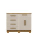 Ver imagem 1 de Cômoda Quarto 5 Gavetas 122cm e Sapateira 2 Portas Bella V01 - D'rossi