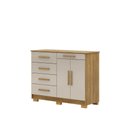 Ver imagem 2 de Cômoda Quarto 5 Gavetas 122cm e Sapateira 2 Portas Bella V01 - D'rossi