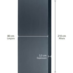 Folha de Porta Madeira Laqueada 210x80cm Lisa CasaBlanca - 4