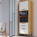 Ver imagem 2 de Torre Quente Syrah 2 Portas 2 Gavetas 100% Mdf Amêndoa/branco - Rio Doce