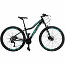 Ver imagem 1 de Bicicleta Aro 29 Cripto 24 Marchas Freio Disco C-suspensão - Preto-verde - 17" Preto-verde