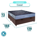 Ver imagem 3 de Conjunto Cama Box Bau Marrom Casal + Colchão Molas Ensacadas Petrus Paropas
