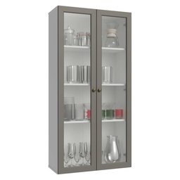 Cristaleira Suspensa 70 Cm 2 Portas de Vidro Vik Madesa - 1