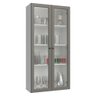 Cristaleira Suspensa 70 Cm 2 Portas de Vidro Branco/cinza Vik Madesa - 1