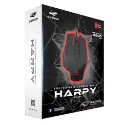 Mouse Gamer Harpy, 3200dpi, 6 Botões - Mg-100b - 3