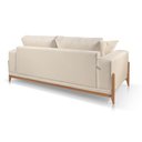 Ver imagem 3 de Sofá Paris 3 Lugares Suede Bege Claro 2,10m Confortável Sala