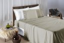 Ver imagem 2 de Conjunto Cama Casal Queen Size Madri Bordado 300 Fios Super Macio:caqui