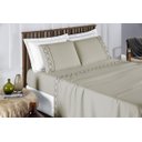 Ver imagem 1 de Conjunto Cama Casal Queen Size Madri Bordado 300 Fios Super Macio:caqui