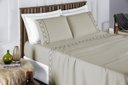 Ver imagem 1 de Conjunto Cama Casal Queen Size Madri Bordado 300 Fios Super Macio:caqui
