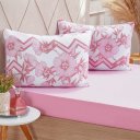 Ver imagem 1 de Jogo de Cama King Dreams Malha 100% Algodão 193x203x35cm Rosa