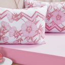 Ver imagem 4 de Jogo de Cama King Dreams Malha 100% Algodão 193x203x35cm Rosa