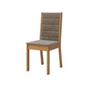 Ver imagem 6 de Conjunto Sala de Jantar Mesa Lana 120cm Tampo MDF Vidro Canto Reto 4 Cadeiras Evelin