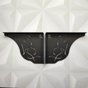 Ver imagem 6 de Mãos Francesas Pretas 20cm Silhueta Mulher Ornamentada em Aço Zarg