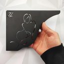 Ver imagem 4 de Mãos Francesas Pretas 20cm Silhueta Mulher Ornamentada em Aço Zarg