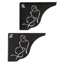 Ver imagem 1 de Mãos Francesas Pretas 20cm Silhueta Mulher Ornamentada em Aço Zarg
