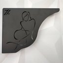 Ver imagem 7 de Mãos Francesas Pretas 20cm Silhueta Mulher Ornamentada em Aço Zarg