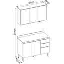 Ver imagem 4 de Cozinha Compacta Firenze 02 Peças 06 Portas 02 Gavetas