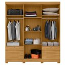 Ver imagem 4 de Guarda-Roupa Casal com 6 Portas 6 Gavetas e Chaves 200cm Multimóveis CR35672 Madeirado