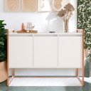 Ver imagem 1 de Buffet 3 Portas Sala de Estar Lisboa Branco Cobre Branco Cobre