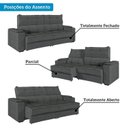 Ver imagem 6 de Sofá Retrátil e Reclinável 3 Lugares Bipartido com Porta Copos 250cm Cobán Yescasa