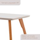 Ver imagem 7 de Conjunto de Mesa de Jantar Maia Tampo com Vidro Laqueado 120cm 4 Cadeiras Eloá