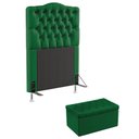 Ver imagem 1 de Kit Cabeceira Decorativa Para Cama Box Pollux e Calçadeira Sagitarius 90 Para Cama de Solteiro Sued