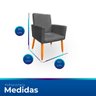 Kit 2 Poltronas Cadeira para Sala Confortável e Minimalista em Suede - 7
