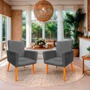 Ver imagem 2 de Kit 2 Poltronas Cadeira para Sala Confortável e Minimalista em Suede