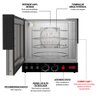 Forno Turbo 127v Rotativo Elétrico 2 em 1 Preto Saro Assador de Bancada - 5