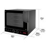 Forno Turbo 127v Rotativo Elétrico 2 em 1 Preto Saro Assador de Bancada - 3
