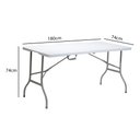 Ver imagem 3 de Mesa Dobrável de Polipropileno 180cm x 74cm Branca